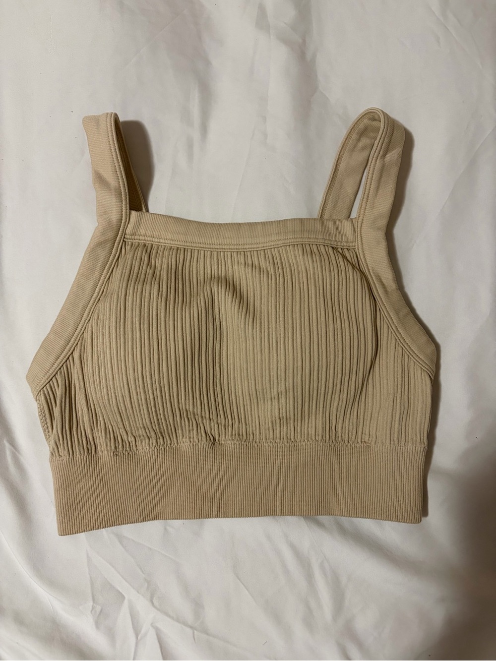 Women's Aerie Padded Sports Bra in Beige